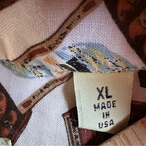 Johnny Cotton XL Made in USA Cigar Box Print Hawaiian Shirt - Picture 6 of 8